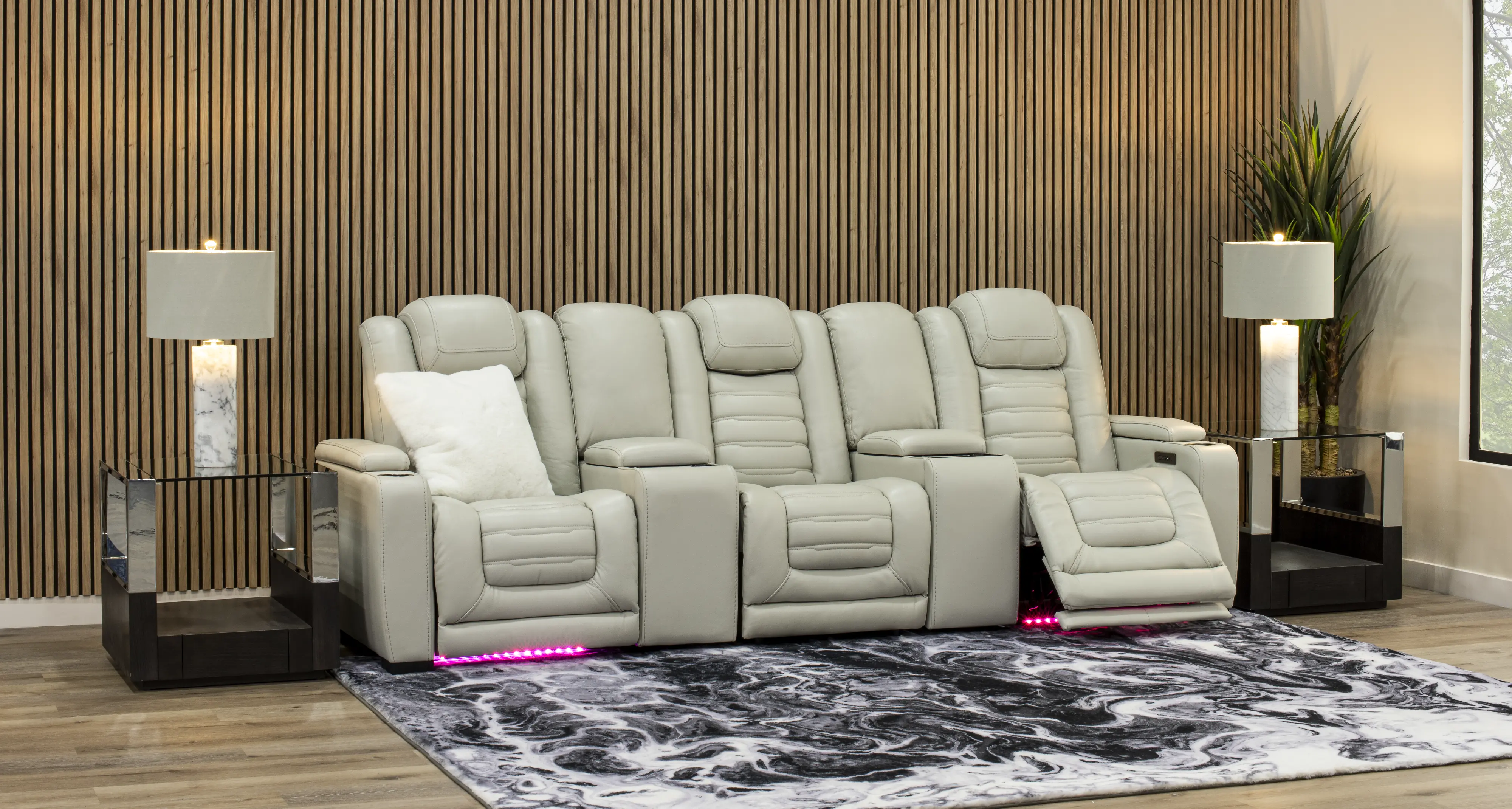 Transformer Fog 5 Piece Power Reclining Home Theater Seating-2