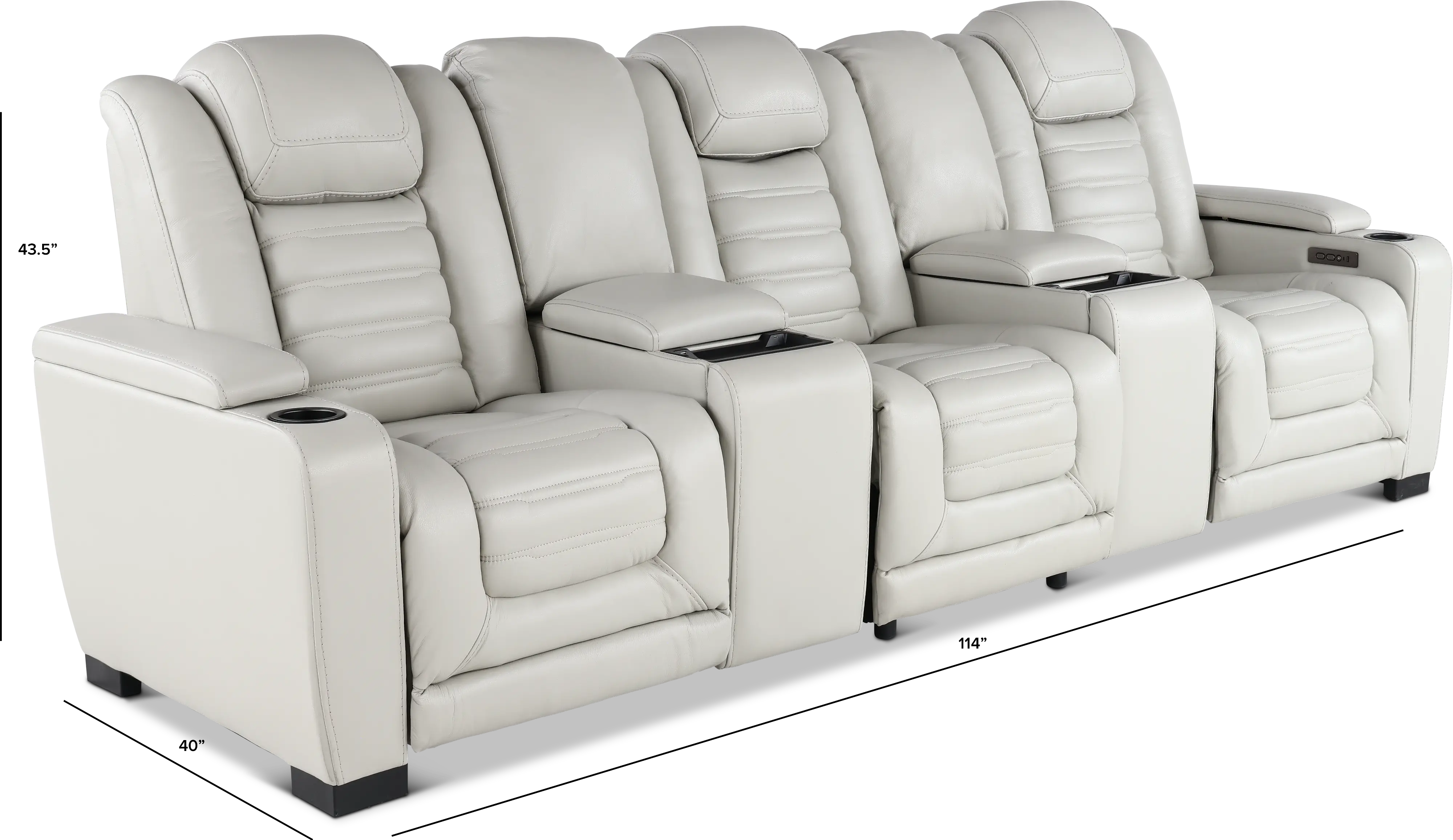 Transformer Fog 5 Piece Power Reclining Home Theater Seating-3