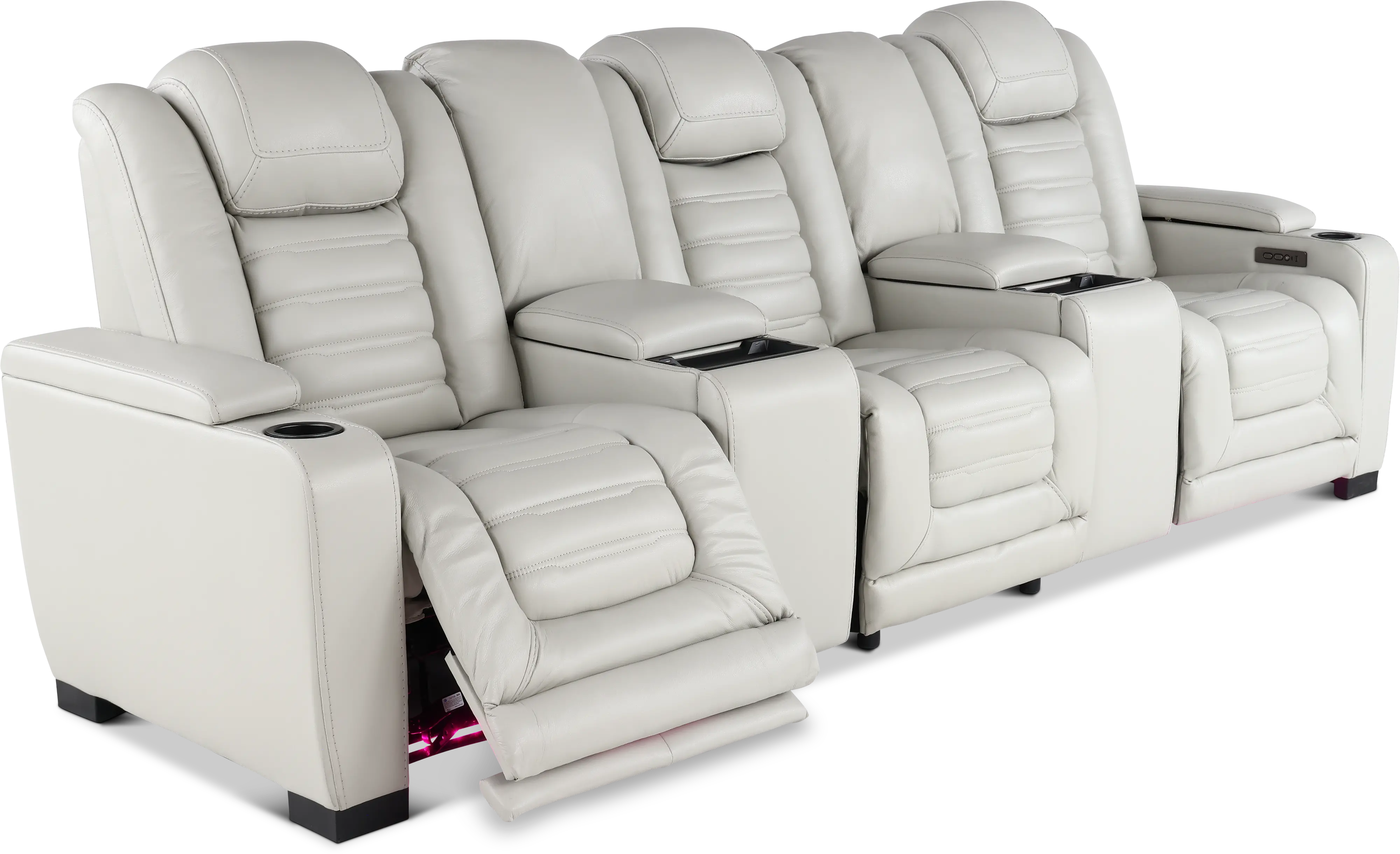 Transformer Fog 5 Piece Power Reclining Home Theater Seating-6