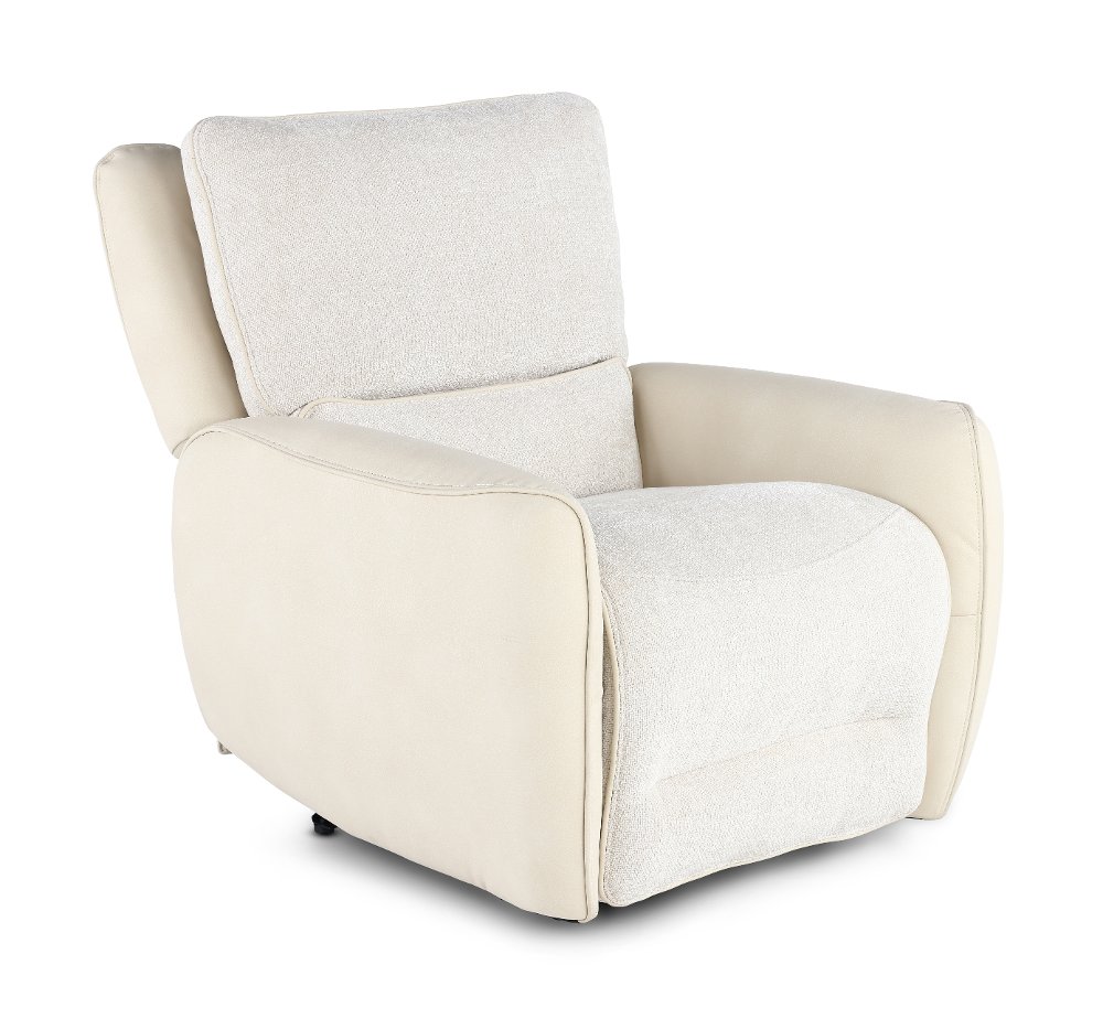 Buffy Eggshell & Cream Power Recliner