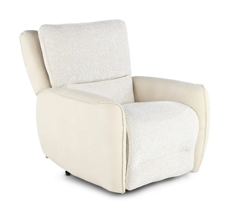 Buffy Eggshell & Cream Power Recliner
