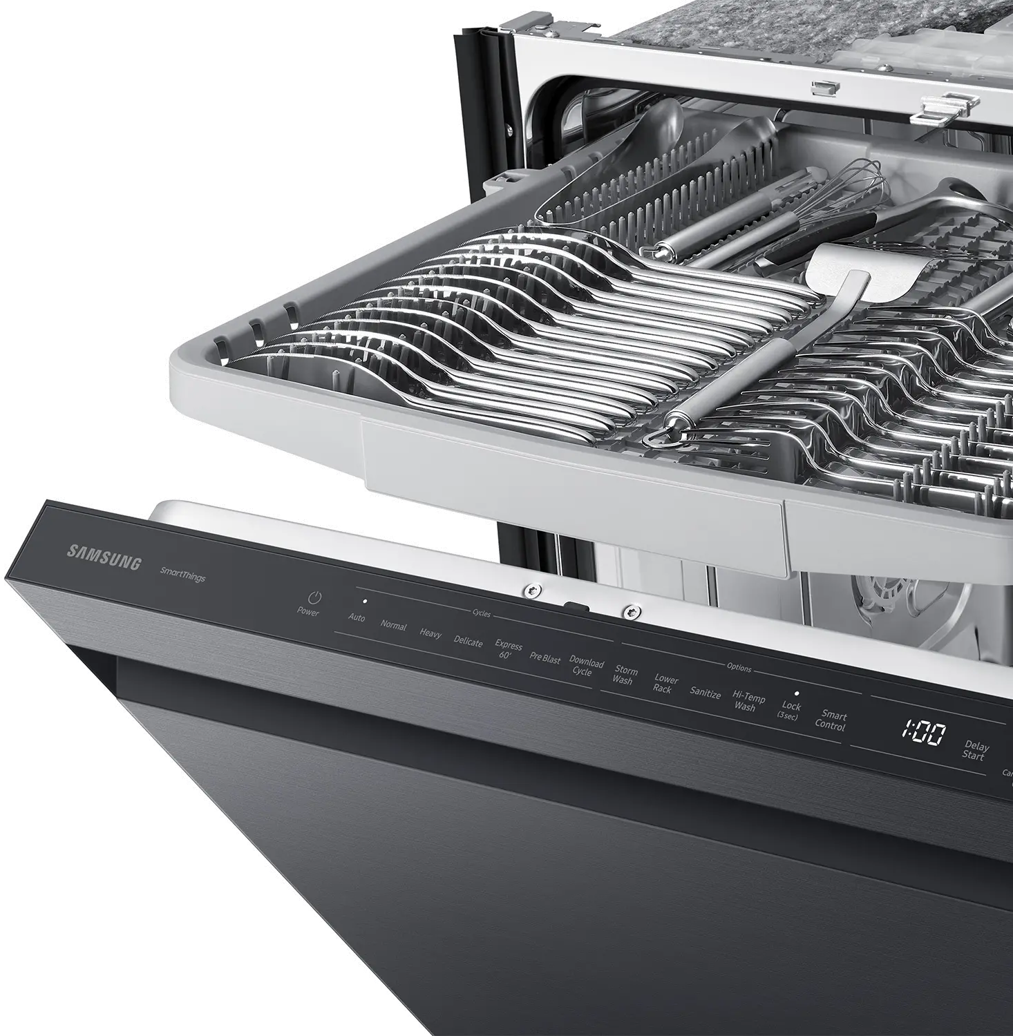 DW80CG5450MT Samsung Bespoke Top Control Dishwasher with StormWash™ - Matte Black-12