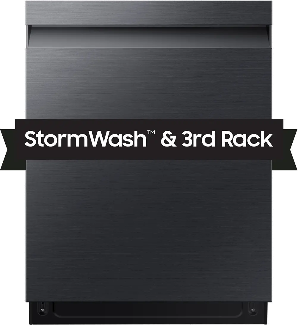 DW80CG5450MT Samsung Bespoke Top Control Dishwasher with StormWash™ - Matte Black-3