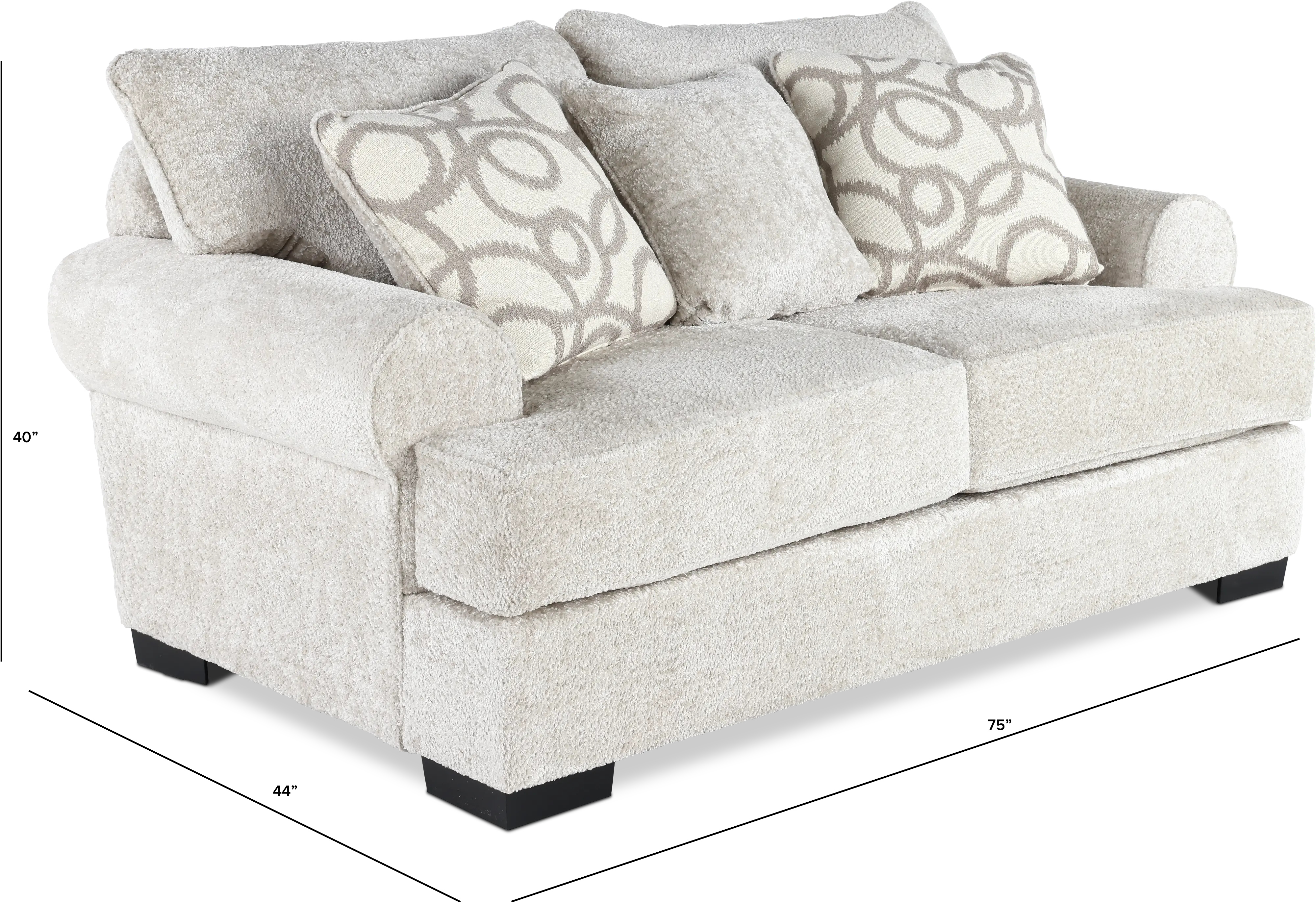 CMELOV Camero Gray Loveseat-3