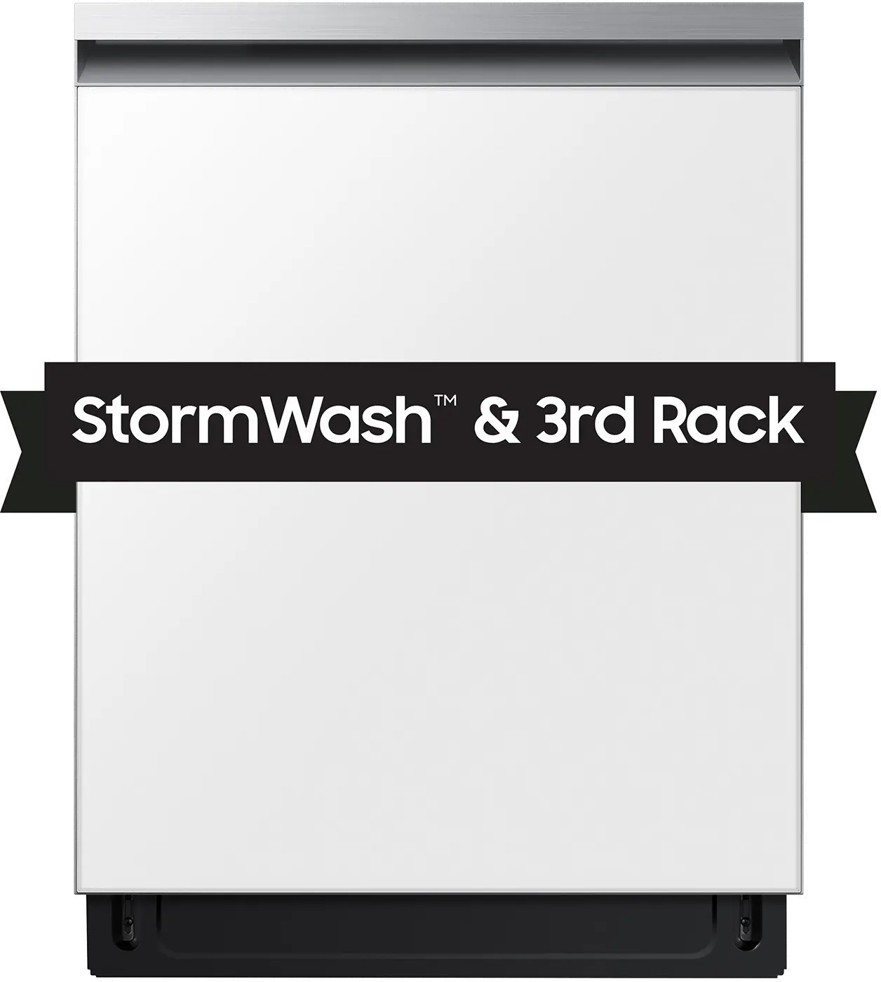 DW80CB545012 Samsung Bespoke Top Control Dishwasher with StormWash™ - White Glass-3