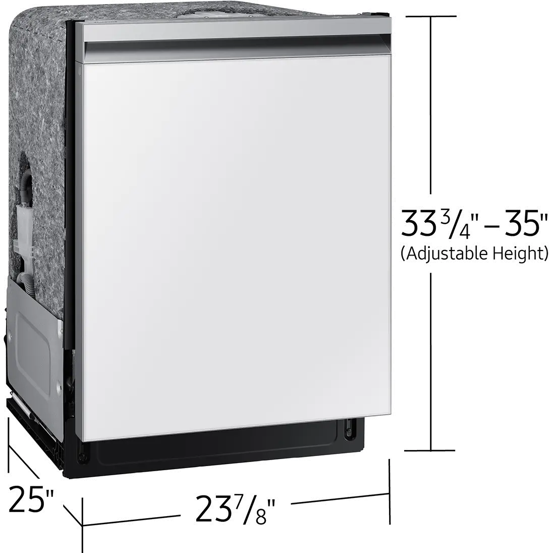 DW80CB545012 Samsung Bespoke Top Control Dishwasher with StormWash™ - White Glass-4