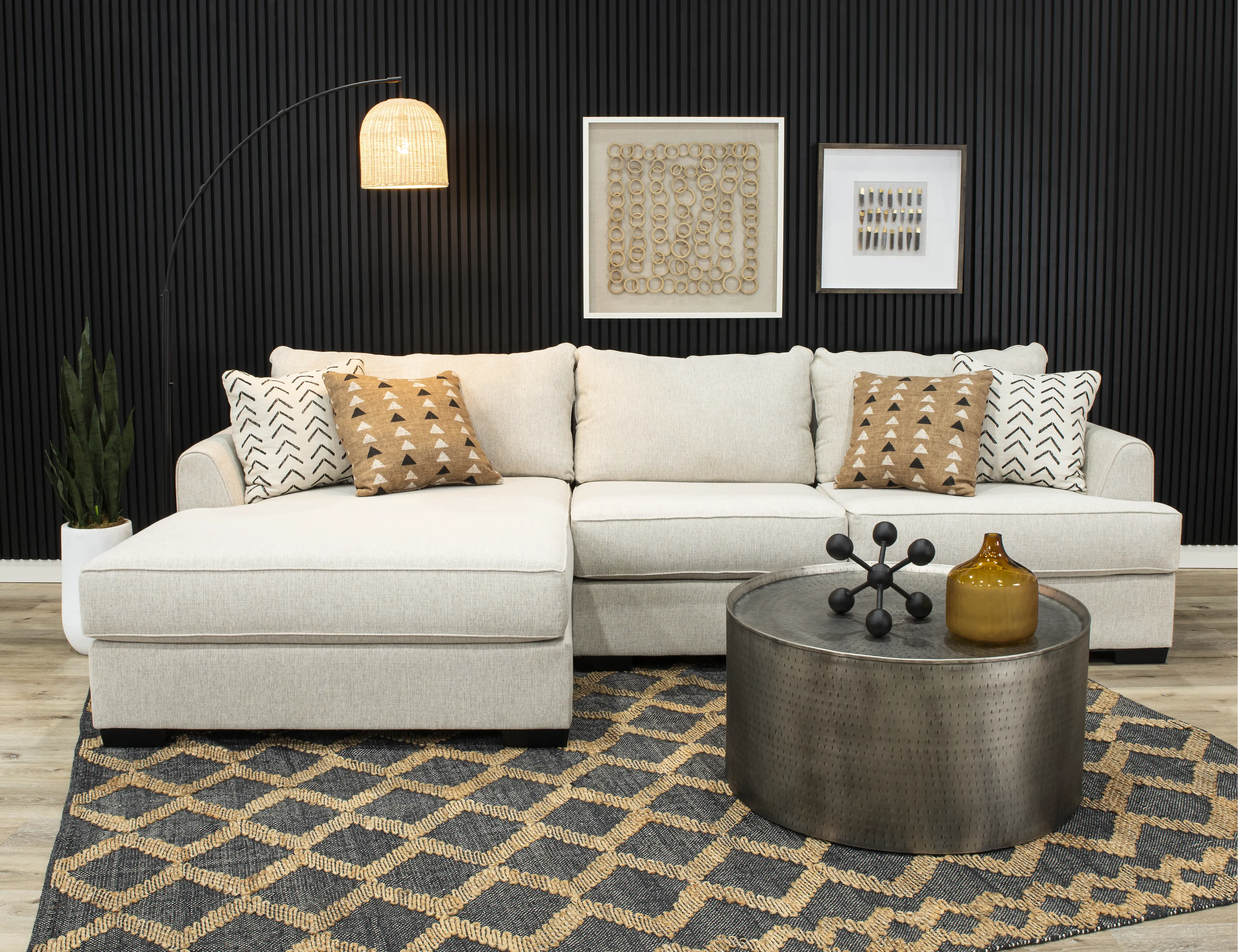 2PC/DAHLIA Dahlia Stone Gray 2 Piece Sectional-2