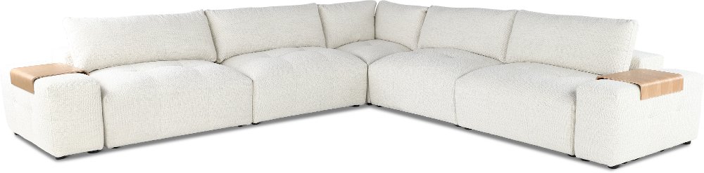 Preston Pearl White Modular 7 Piece Sectional