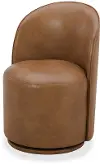 Copley Camel Brown Upholstered Swivel Dining Chair