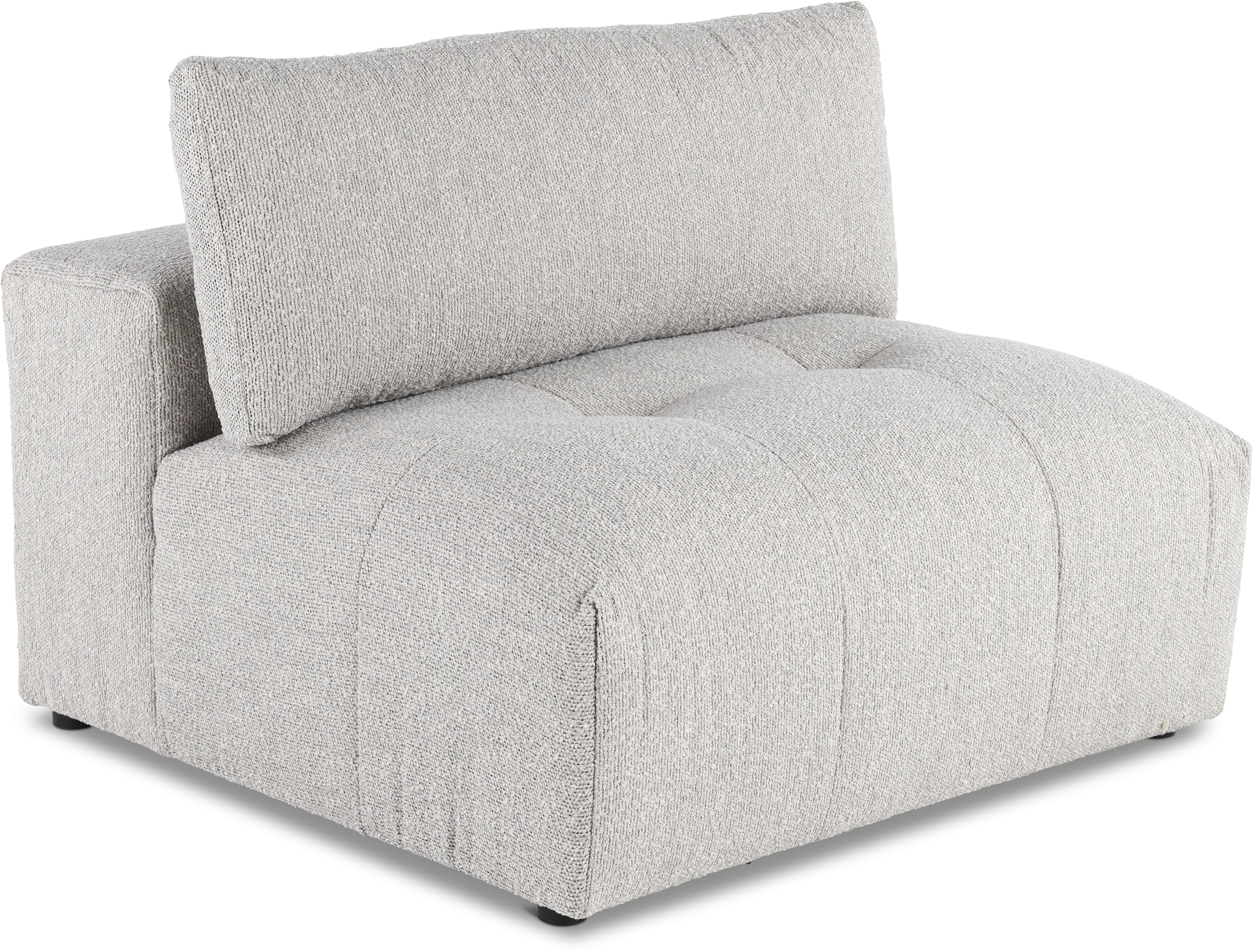 Preston Pearl White Modular Armless Chair-1