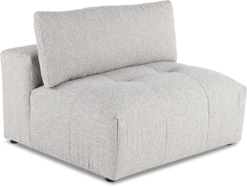 Preston Pearl White Modular Armless Chair