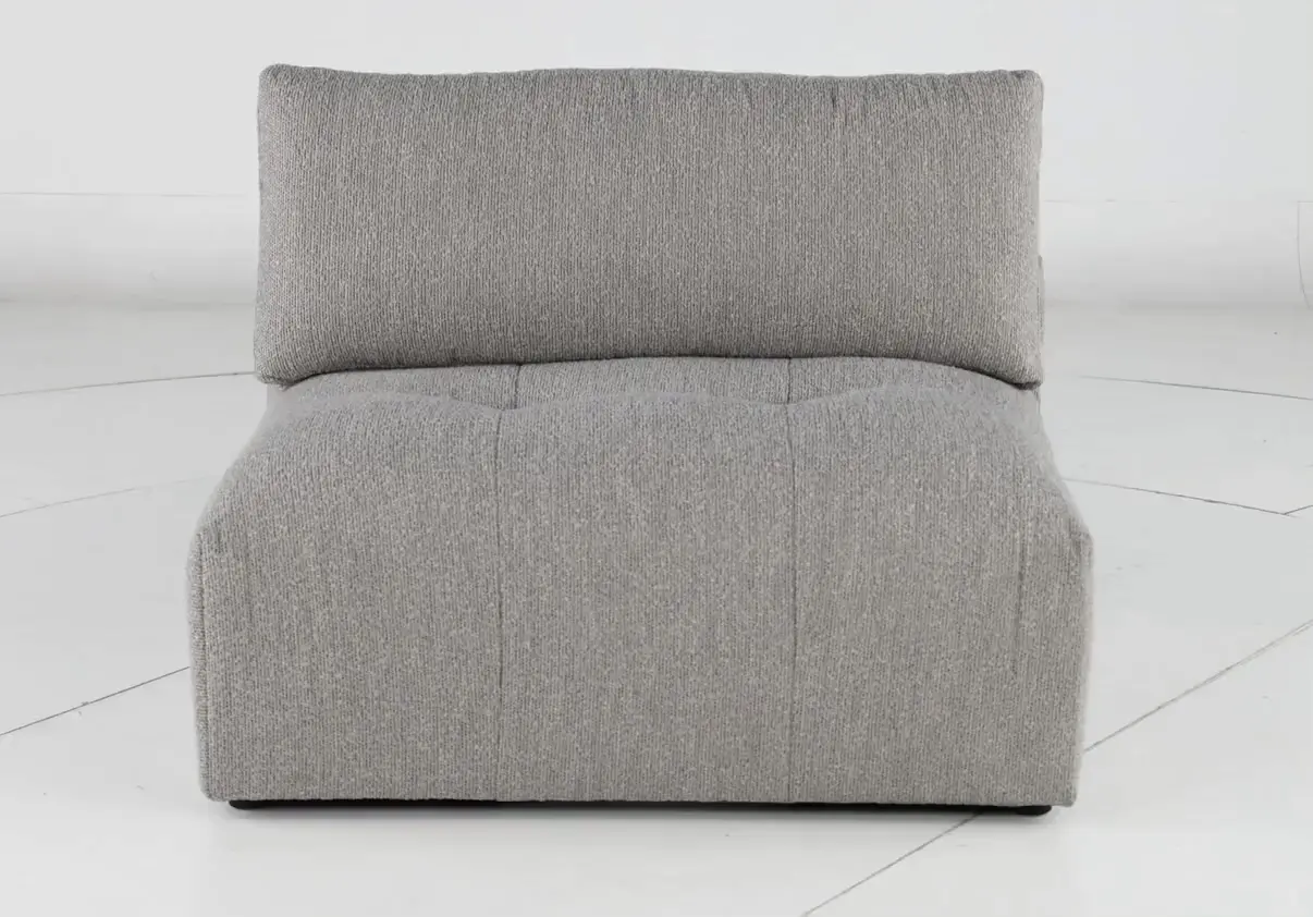 Preston Pearl White Modular Armless Chair-4
