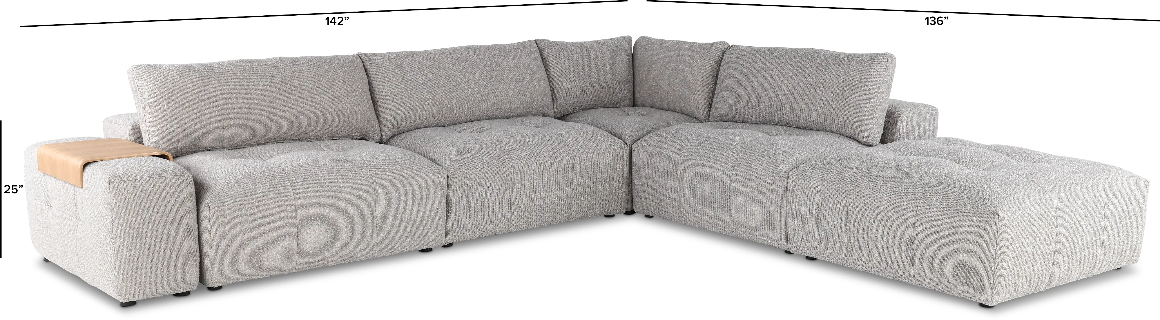 Preston Gray Modular 6 Piece Sectional-3