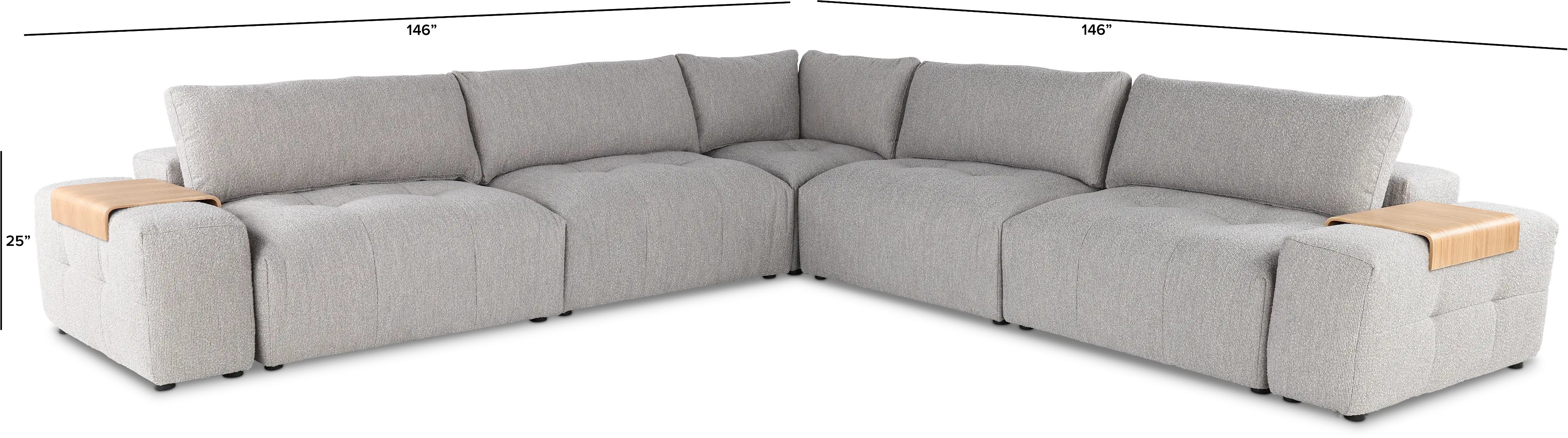 Preston Gray Modular 7 Piece Sectional-3