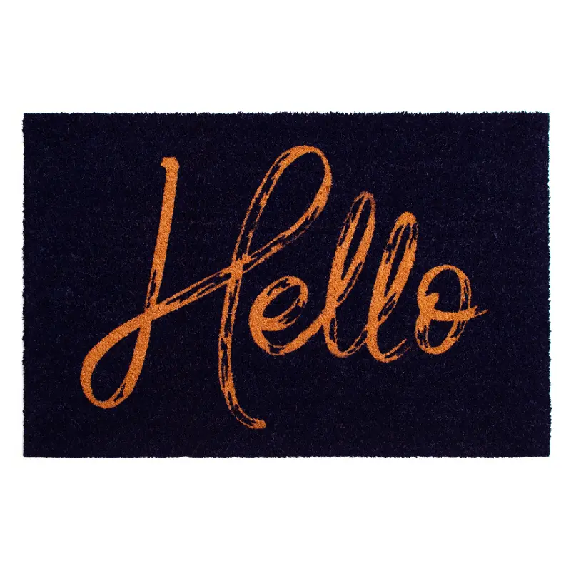 Canty Hello Black Doormat