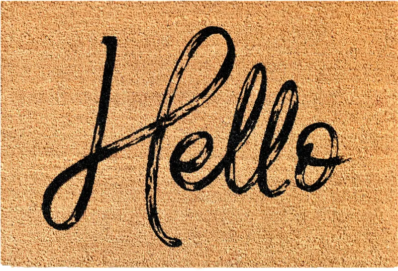 Canty Hello Natural Doormat