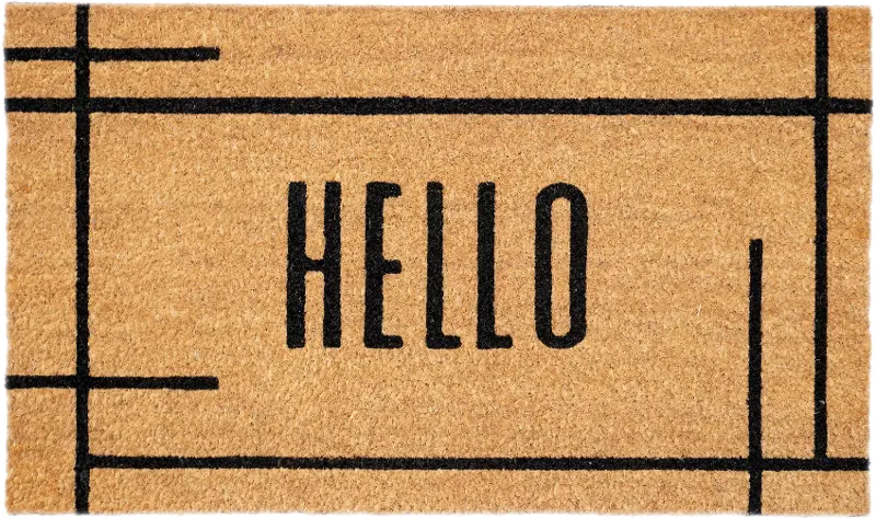 Modern Natural Hello Doormat
