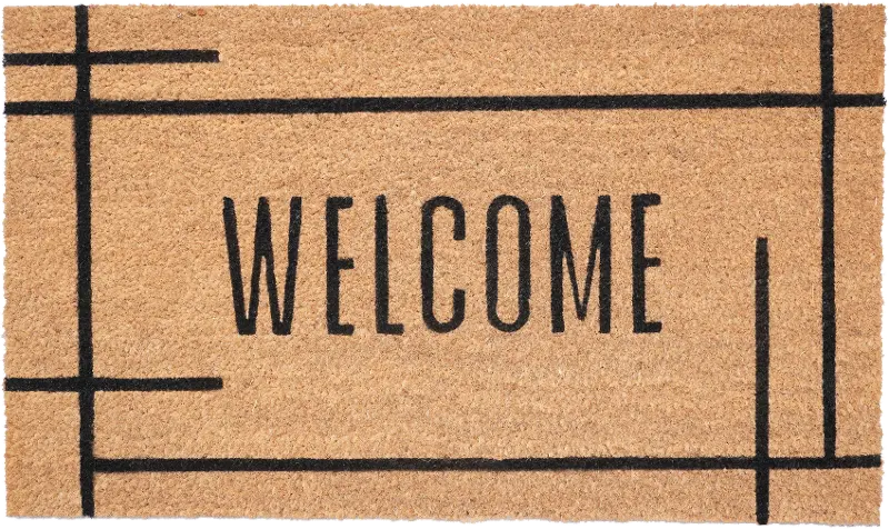 Modern Natural Welcome Doormat