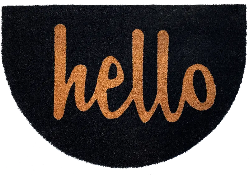 Arch Black Hello Doormat