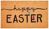 107121729 Happy Easter Peeps Doormat