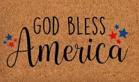 109371729 God Bless America Doormat
