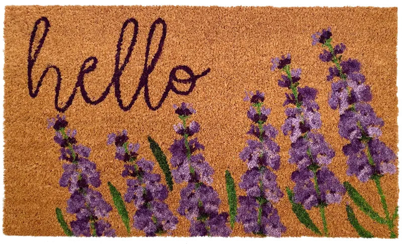 Lavender Hello Doormat
