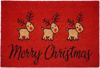 107312436 Merry Christmas Deer Doormat
