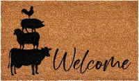 109912448 Farmhouse Animals Doormat