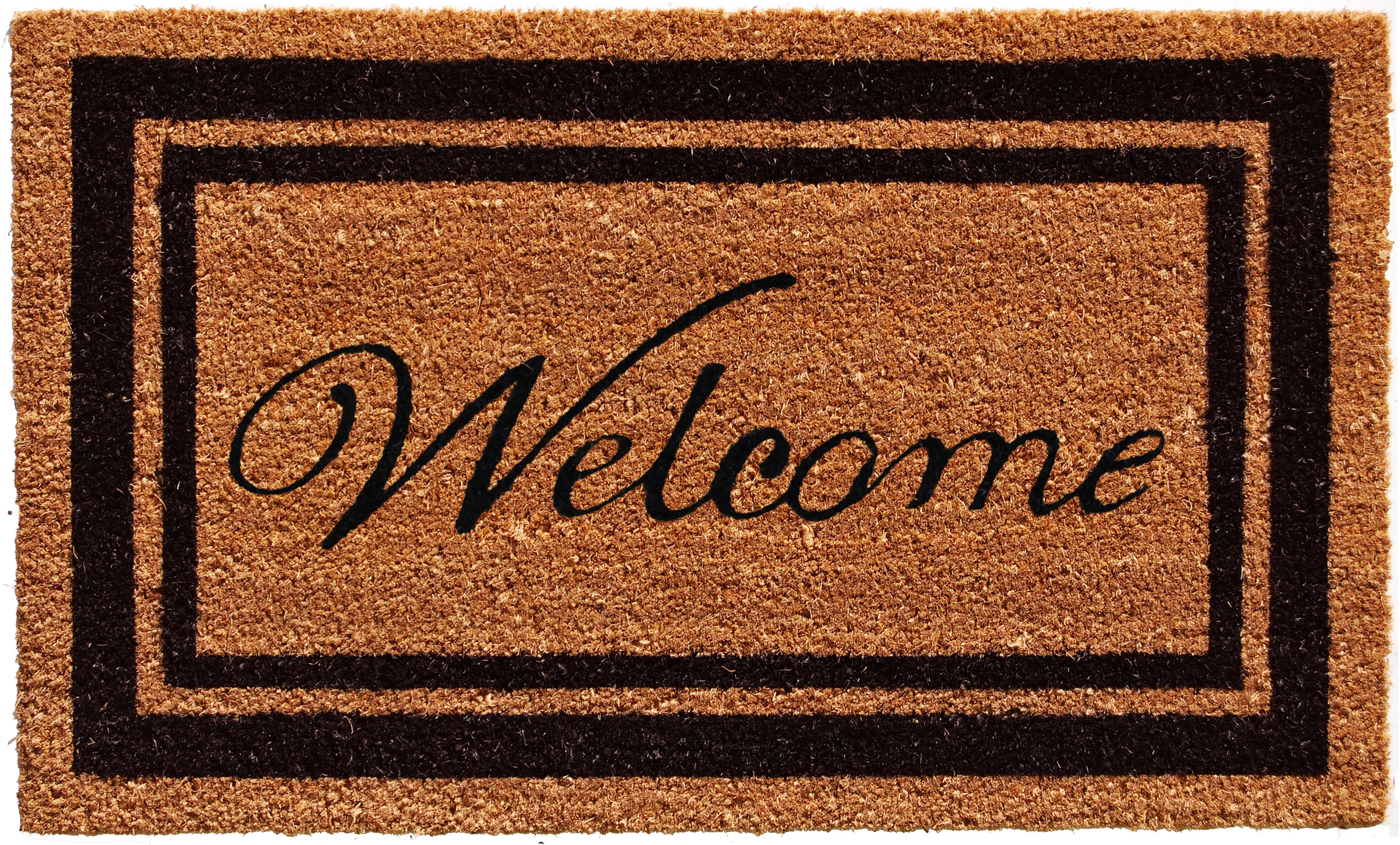 152961830WELC Black Border Welcome Doormat-1