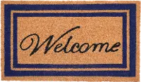 153001830WELC Navy Border Welcome Doormat