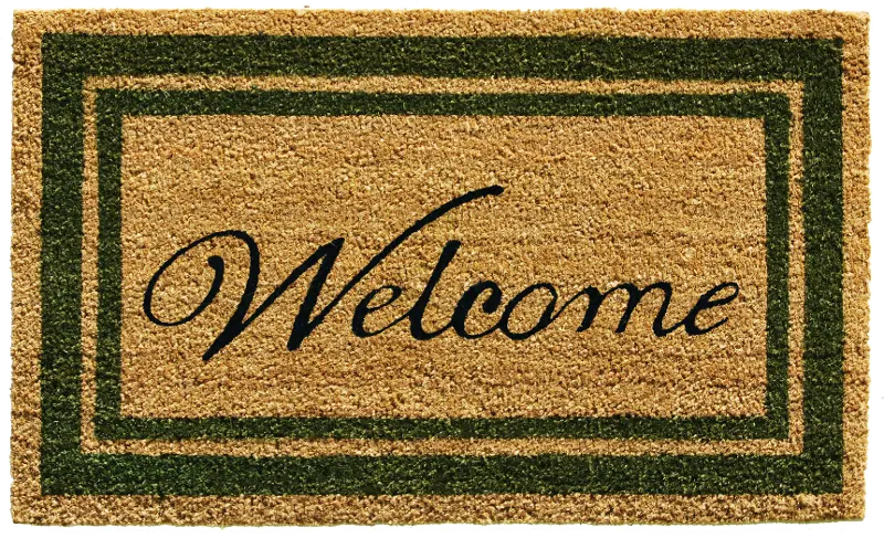 Sage Border Welcome Doormat