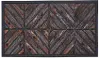 108811830 Gray Wood Geometric Doormat