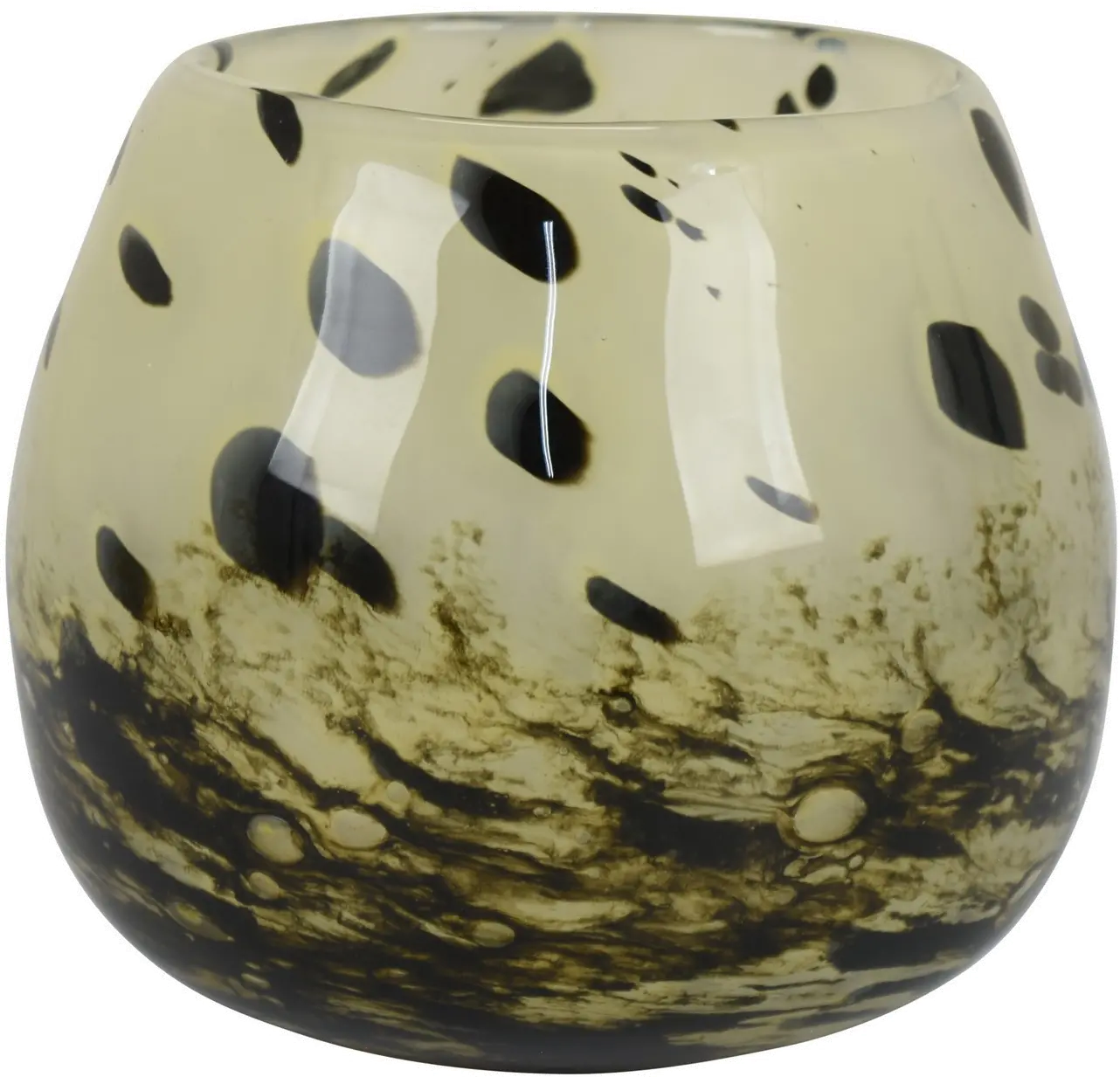 Zell Cream 5.75 Inch Glass Vase-1