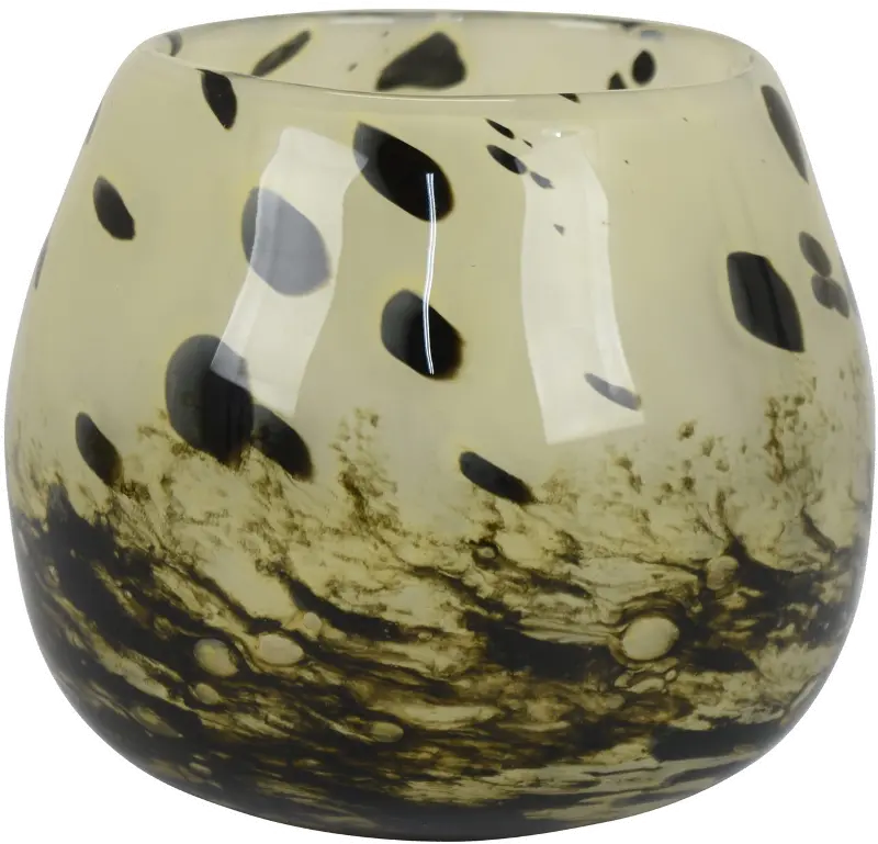 Zell Cream 5.75 Inch Glass Vase