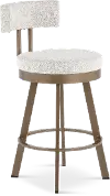Barry Brown and Bronze Swivel Counter Height Stool