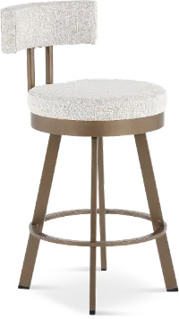 Barry Brown and Bronze Swivel Counter Height Stool