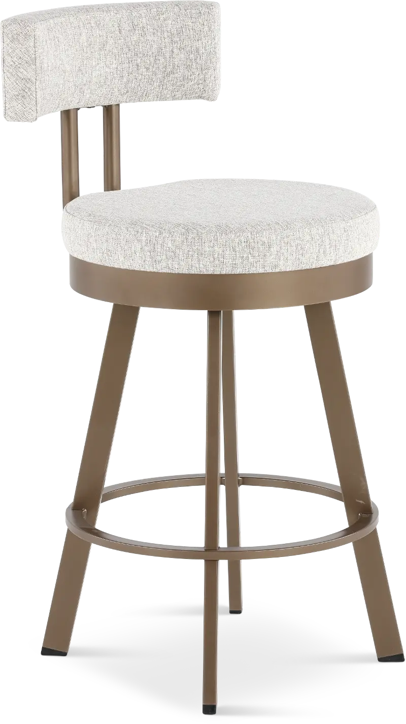Barry Brown and Bronze Swivel Counter Height Stool