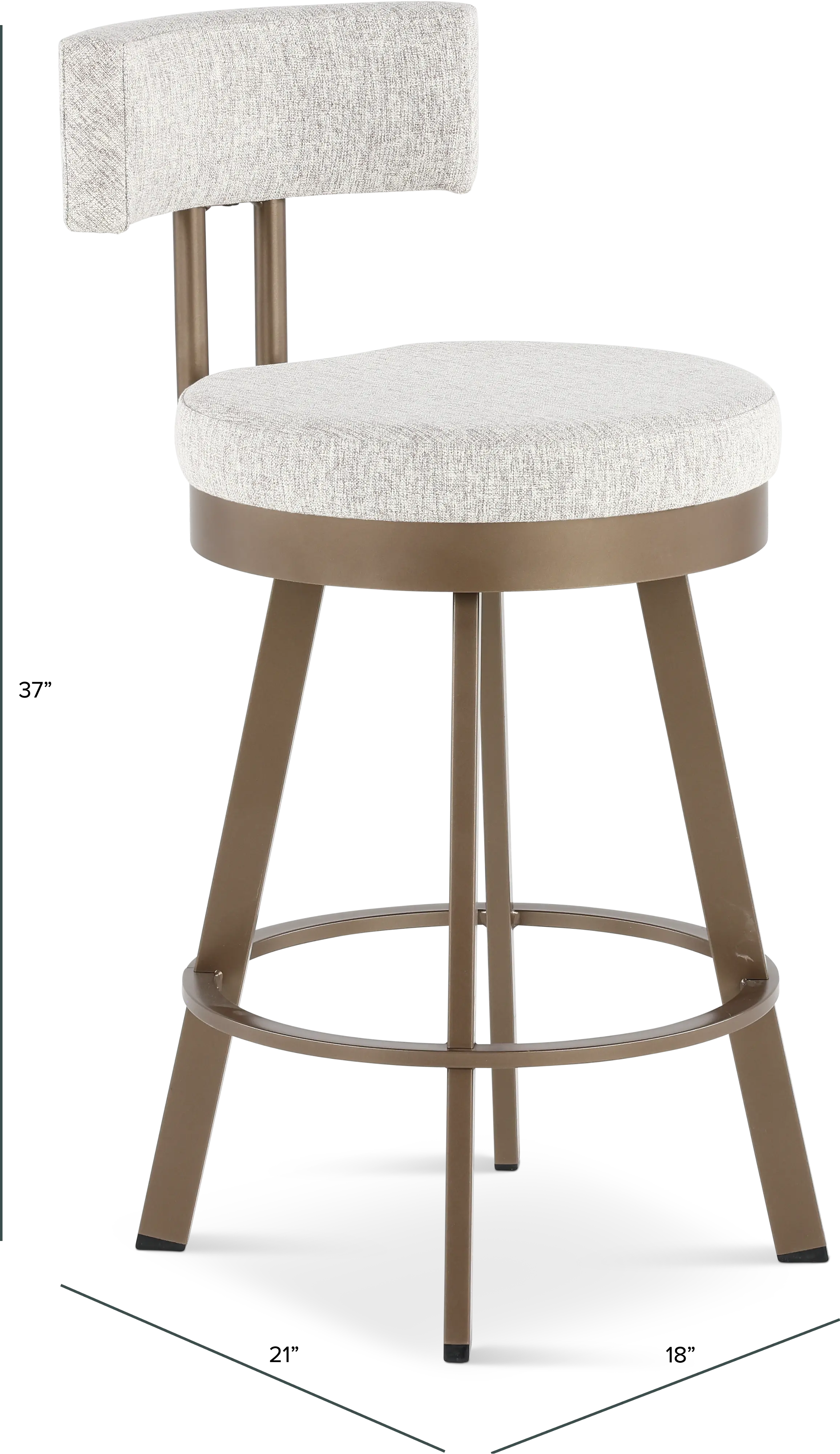 Barry Brown and Bronze Swivel Counter Height Stool-3