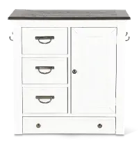 417-PF1000/PET-CAB White Pet Feeder Cabinet