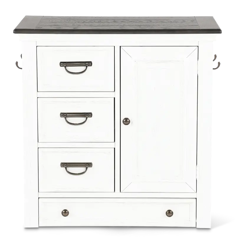 White Pet Feeder Cabinet