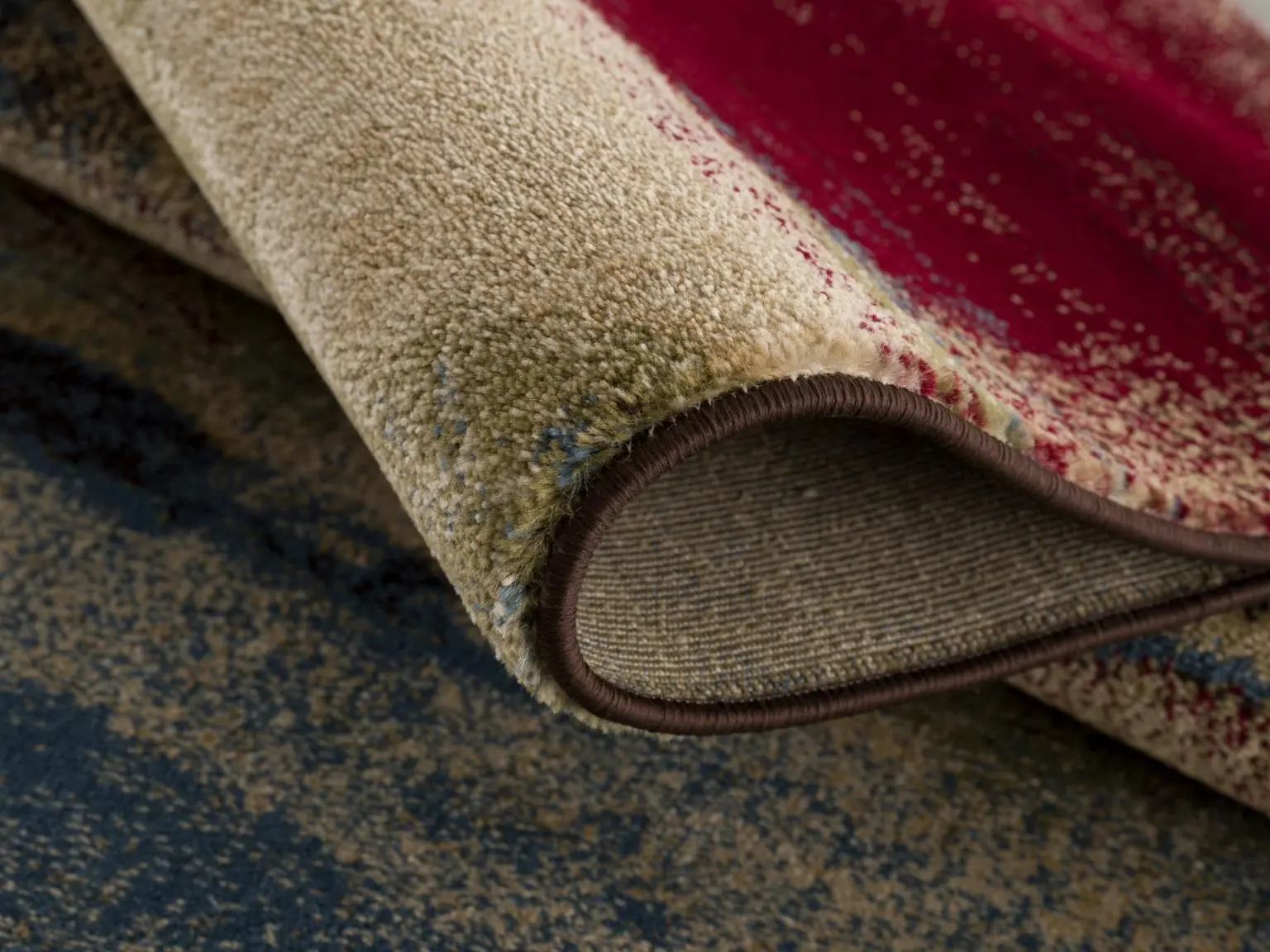 Aden 5 x 8 Sunset Red Blue Area Rug-2