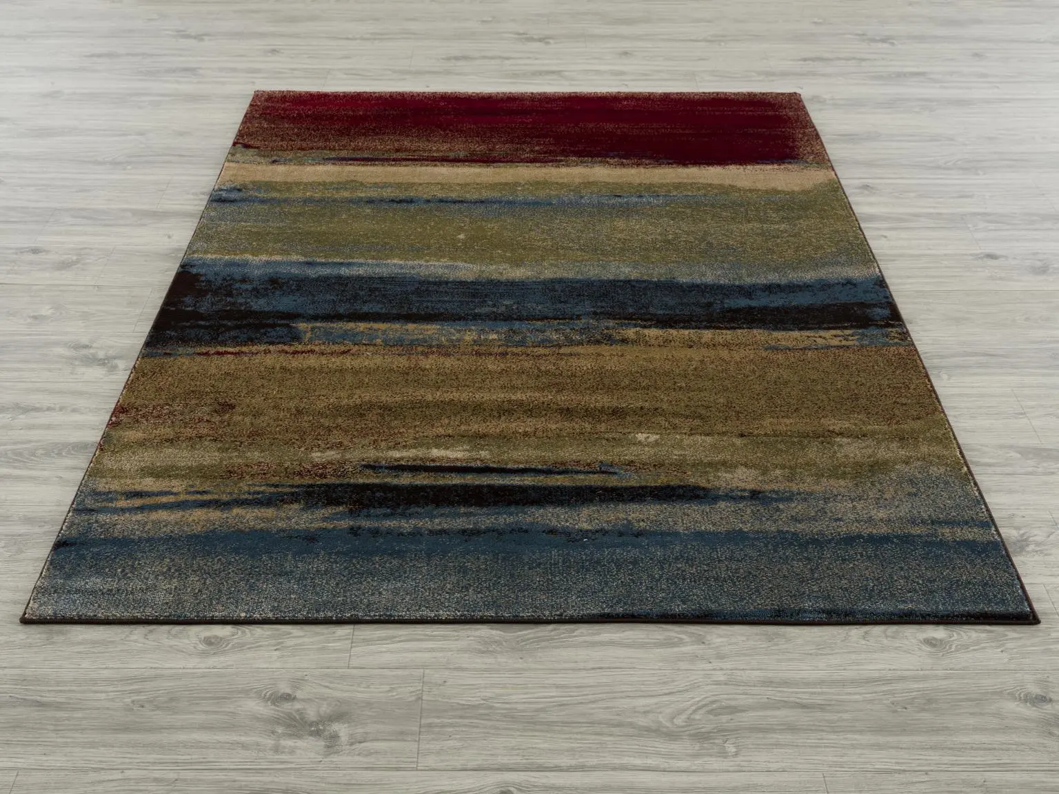 Aden 5 x 8 Sunset Red Blue Area Rug-3