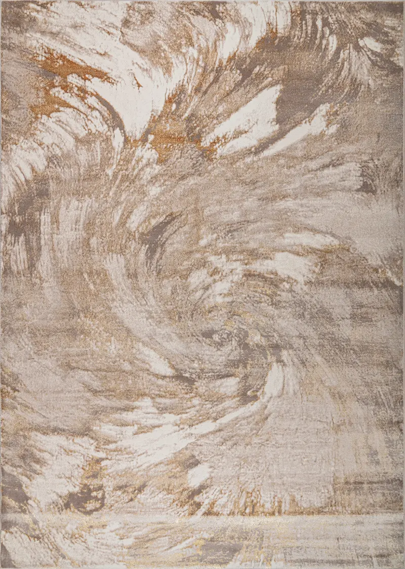 Paris 5 x 8 Beige Brown Area Rug