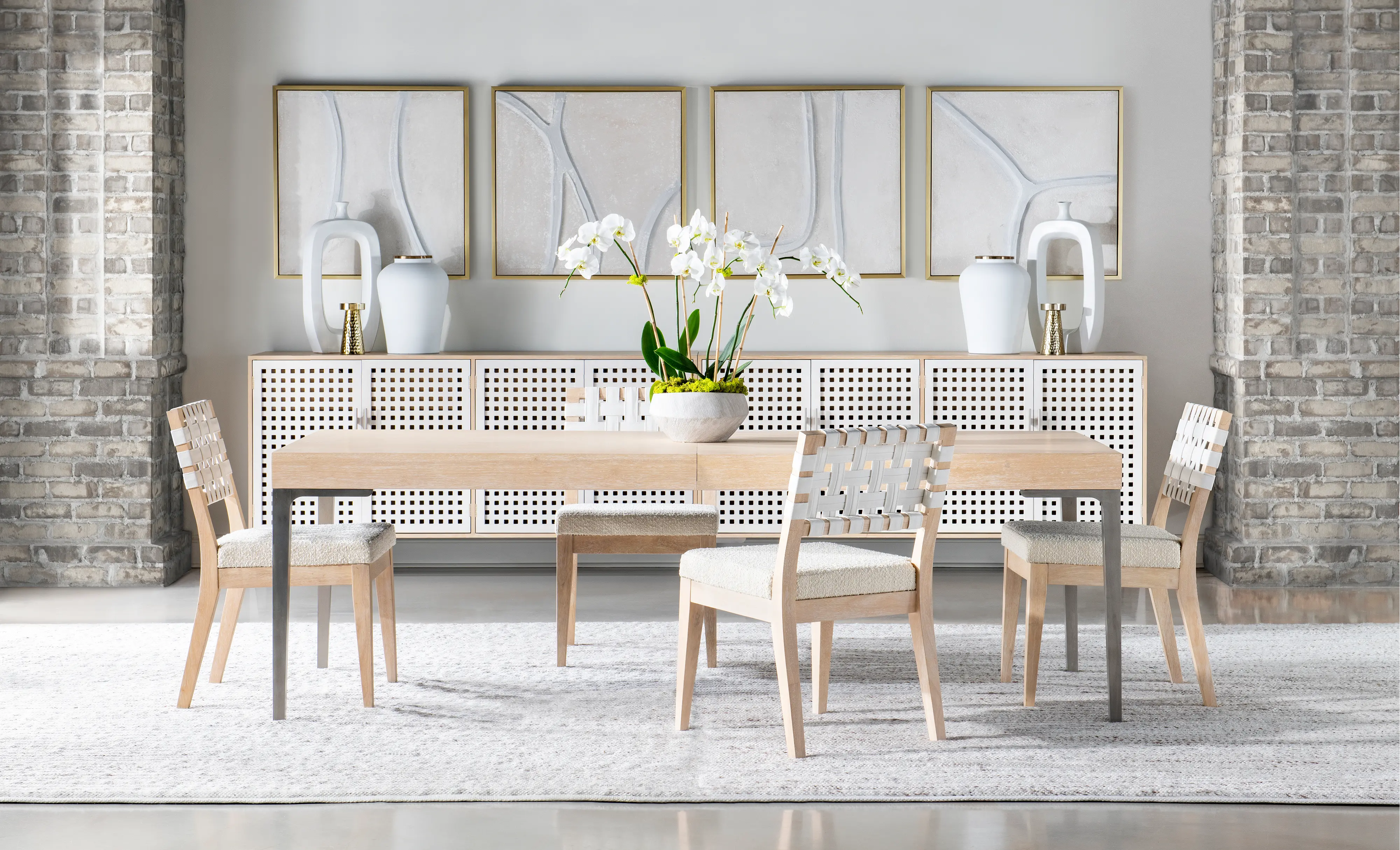 Biscayne Natural Pearl Dining Table-3