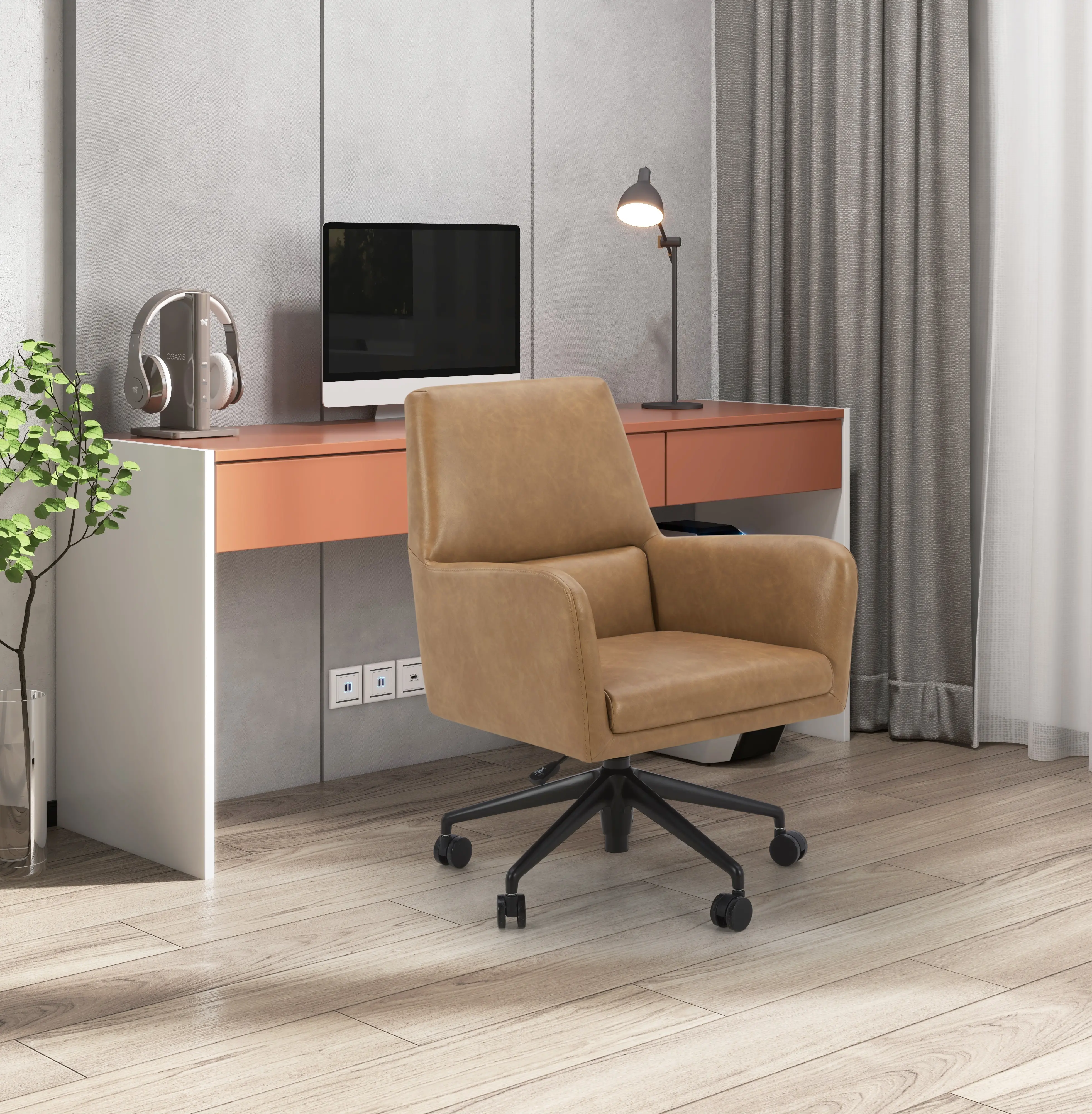Copley Camel Caster Office Chair-2