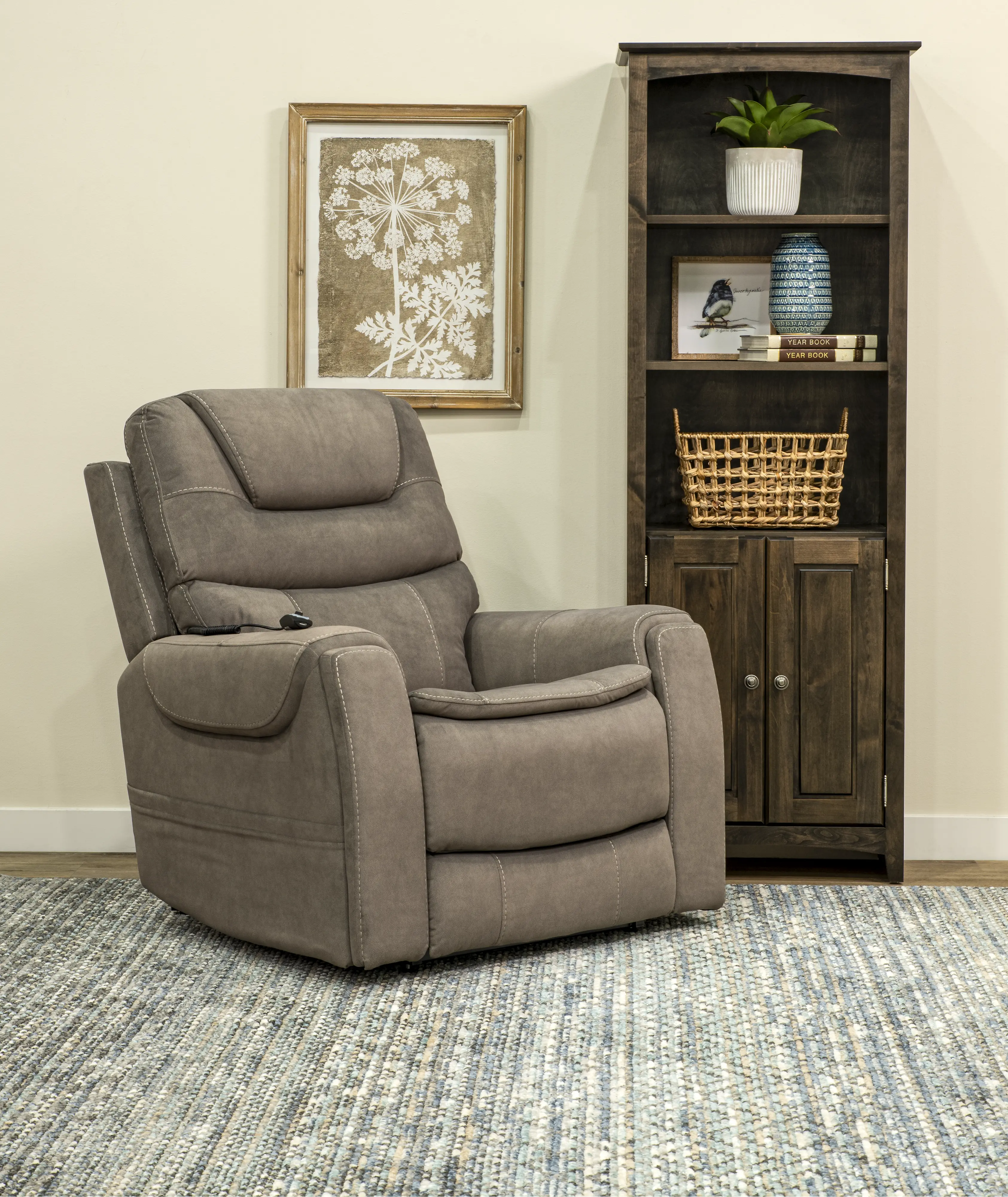 Arula Elephant Gray Power Lift Recliner-2