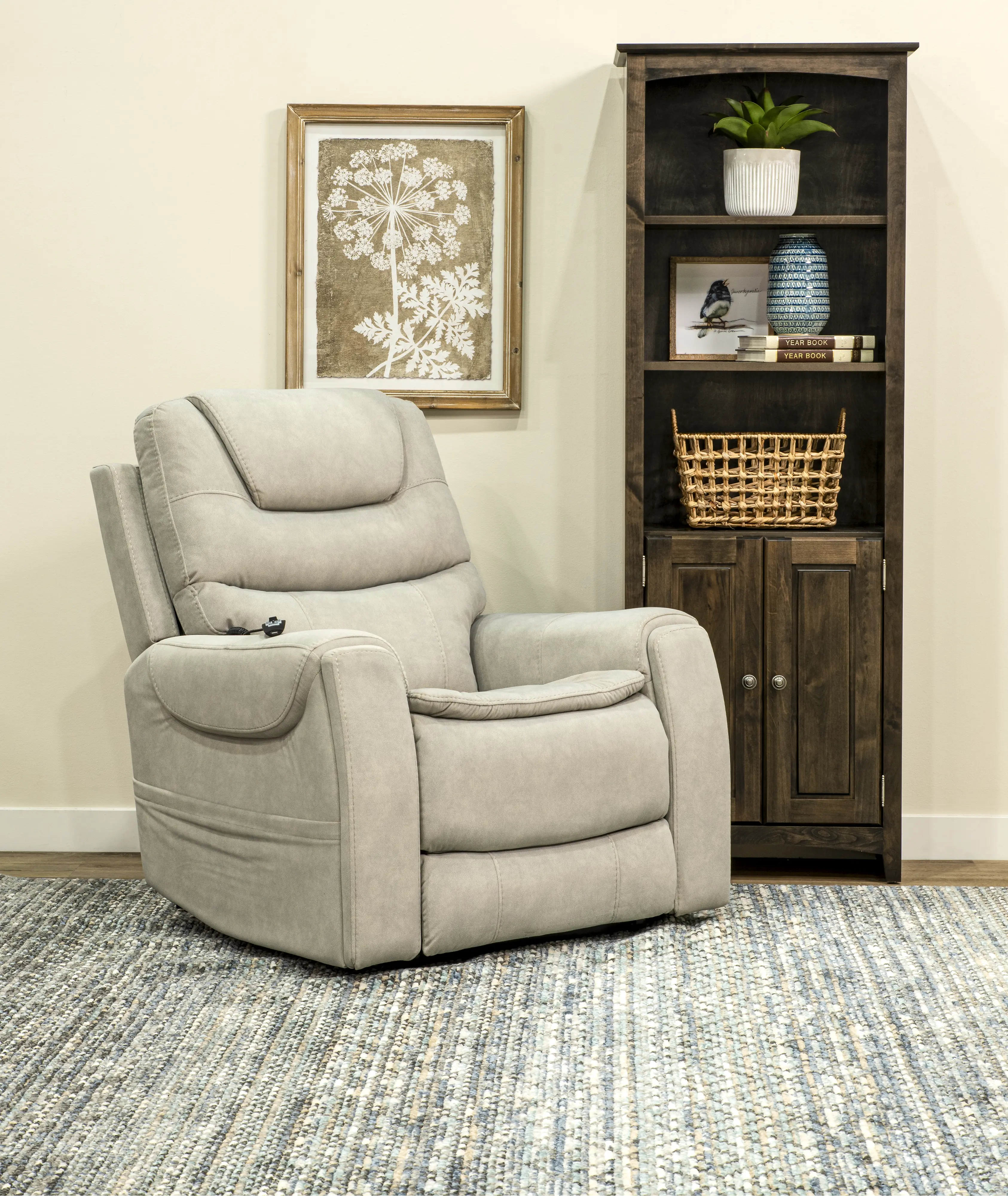 Arula Dove Gray Power Lift Recliner-2
