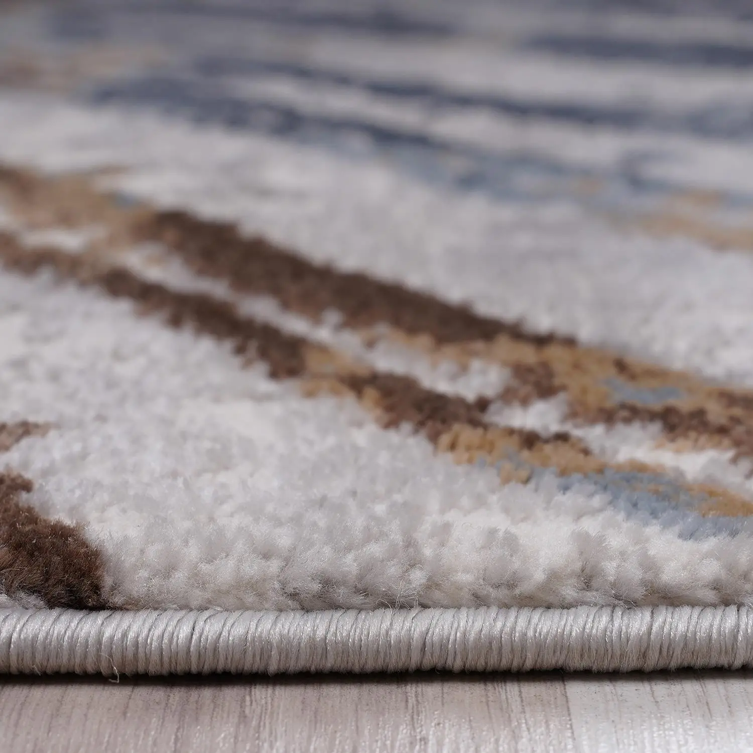 Abington 5 x 8 Abstract Blue Beige Area Rug-3