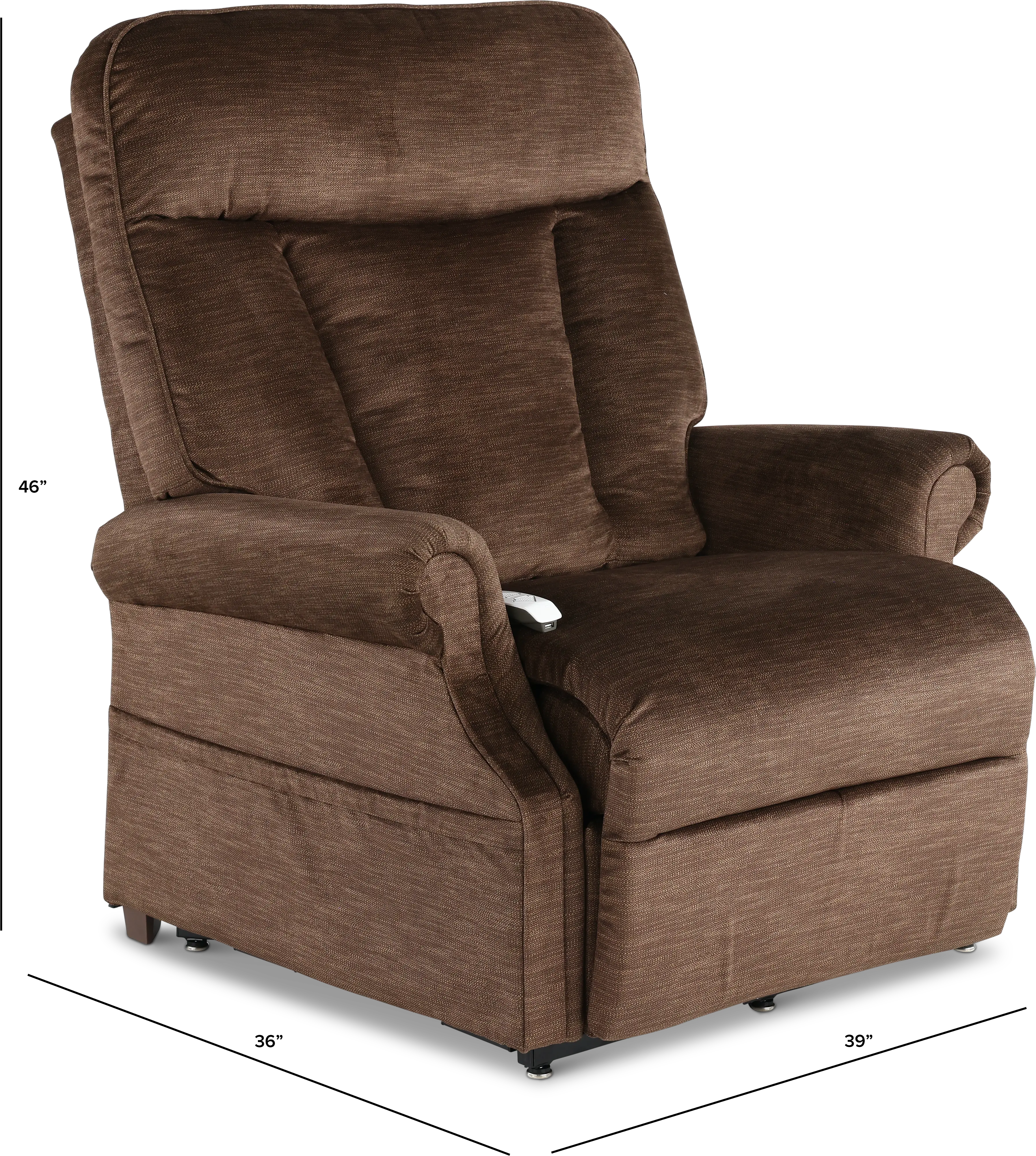 Darby Java Brown Power Lift Recliner-3