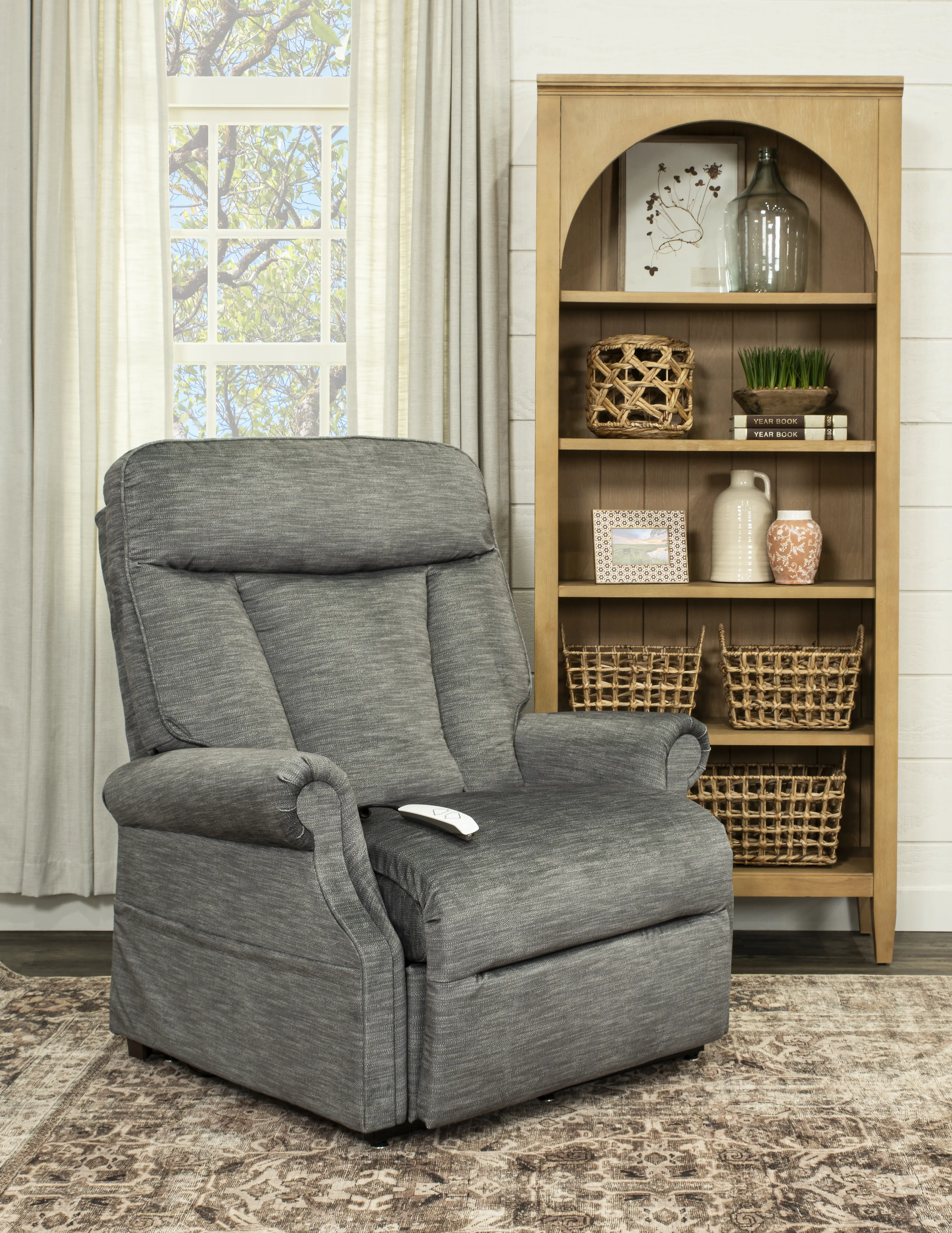 Darby Pewter Gray Power Lift Recliner-2